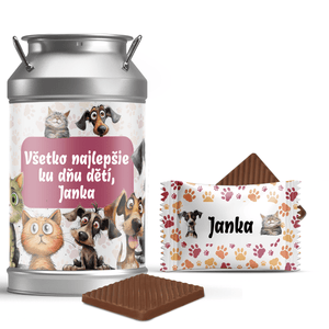 #800 Mini čokoládky v dóze s vlastným textom