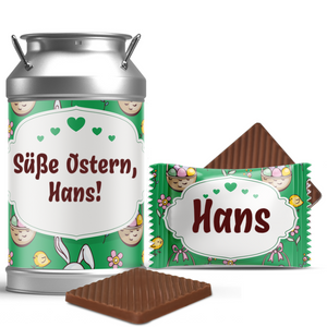 #702 Mini-Schokoladen in der Dose mit eigenem Text