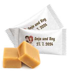 #10009 Karamellbonbons mit Text