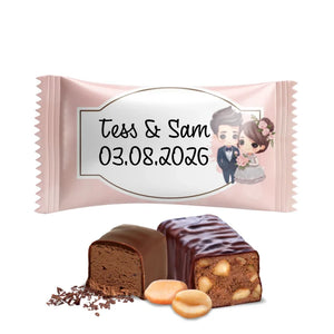 #B342F Bonbons au chocolat de mariage personnalises