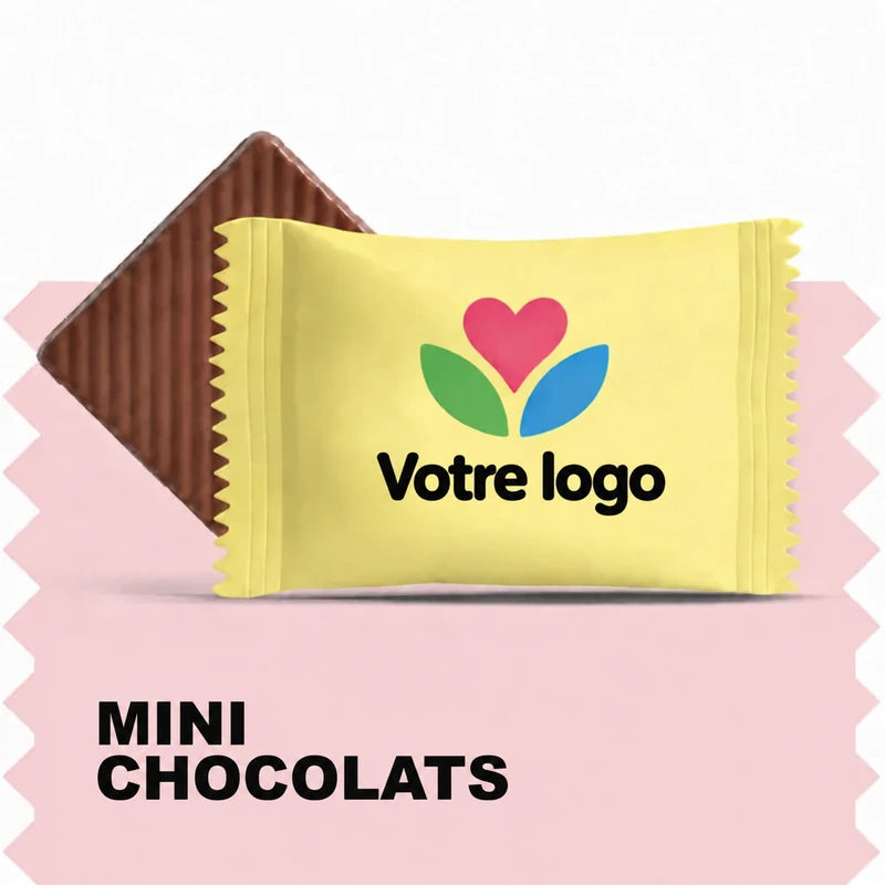 Mini chocolats de Noël avec logo