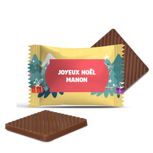 #F135R Mini chocolats personnalisés — Joyeux Noël, Manon