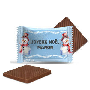 #F143R Mini chocolats personnalisés — Joyeux Noël, Manon