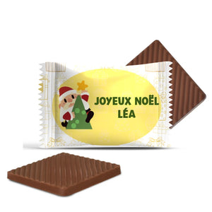 #F144R Mini chocolats personnalisés — Joyeux Noël, Léa