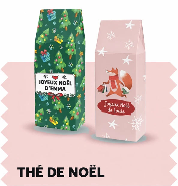 Thé de Noël en boîte personnalisé