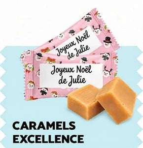 Caramels Excellence de Noël personnalisés