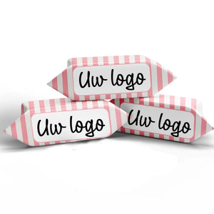#B4317E Karamelbonbons met logo