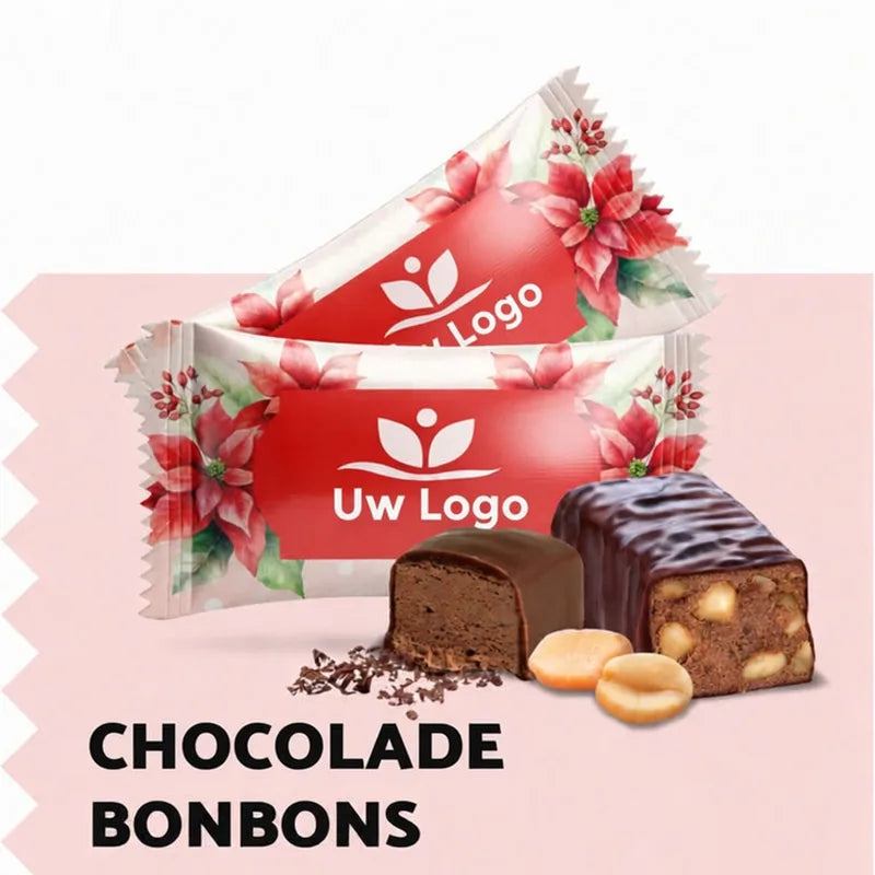 Kerstchocoladebonbons met logo