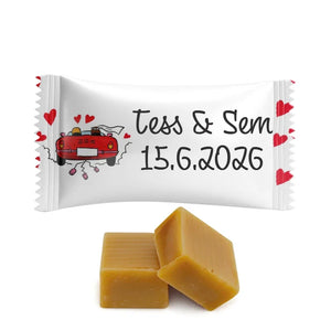 #N151L Karamelbonbons Excellence met eigen tekst