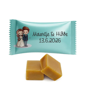 #N161L Karamelbonbons Excellence met eigen tekst