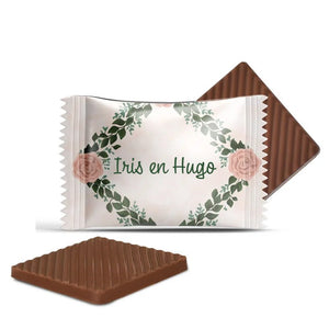 #B16E Mini chocolaatjes met eigen tekst voor bruiloften