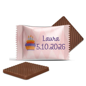 #B5013E Mini chocolaatjes met eigen tekst