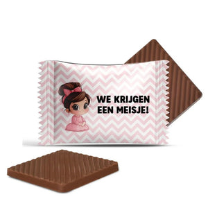 #B5055E Mini chocolaatjes met eigen tekst