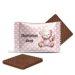 #B5071E Mini chocolaatjes met eigen tekst