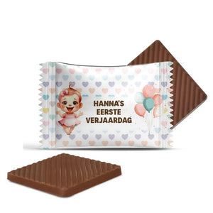 #B5067E Mini chocolaatjes met eigen tekst