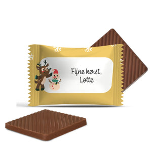 #3428 Mini chocolaatjes met eigen tekst – persoonlijk kerstcadeau