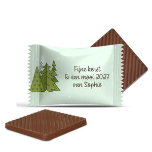 #3432 Mini chocolaatjes met eigen tekst – persoonlijk kerstcadeau
