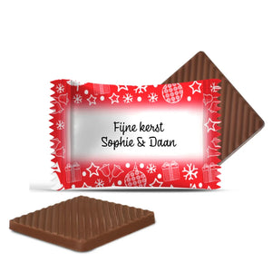 #3439 Mini chocolaatjes met eigen tekst – persoonlijk kerstcadeau