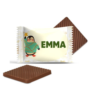 #3441 Mini chocolaatjes met eigen tekst – persoonlijk kerstcadeau