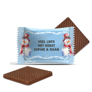 #3444 Mini chocolaatjes met eigen tekst – persoonlijk kerstcadeau