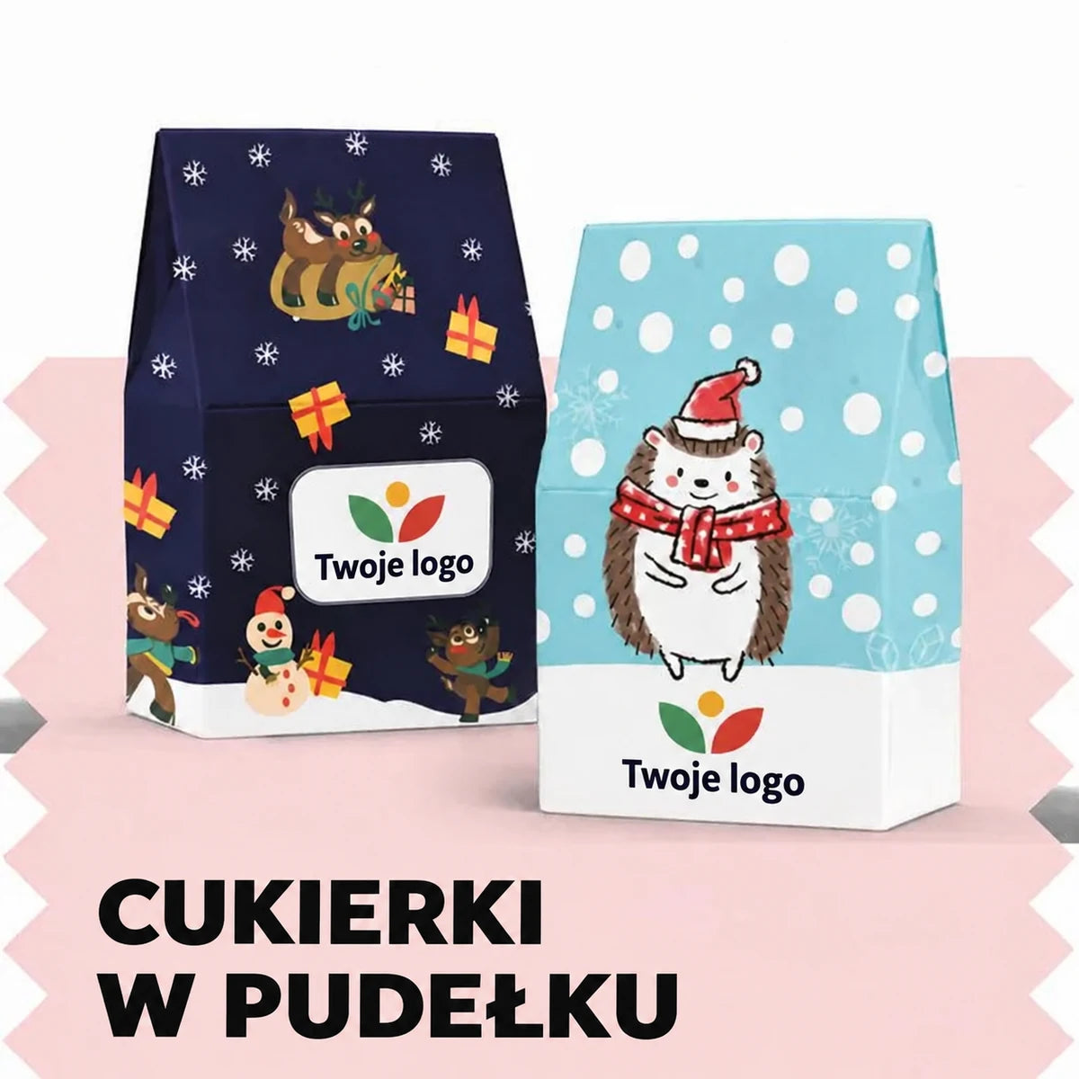 Świąteczne pudełka z logo