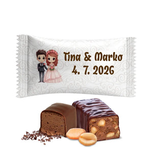 #S341E Čokoladni bonboni z lastnim besedilom za poroko