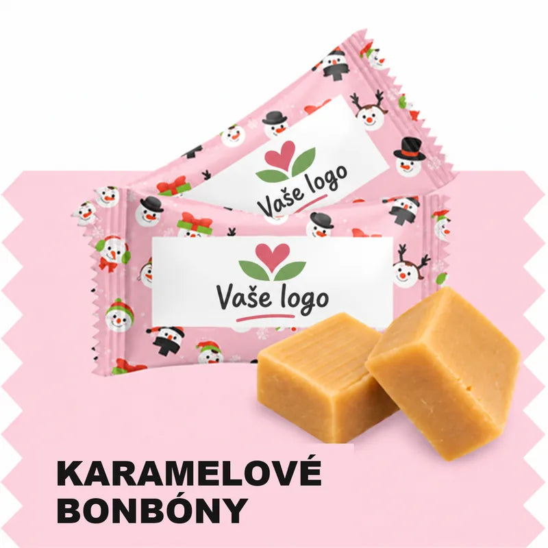Karamelové bonbóny s vlastným logom – Vianoce
