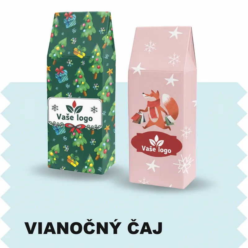 Vianočný čaj v krabičke s vlastným logom