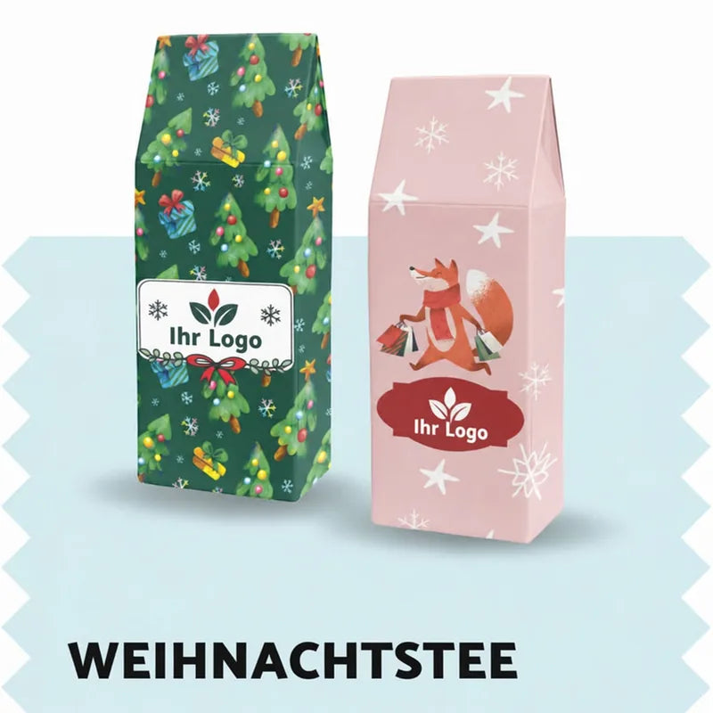 Weihnachtstee mit Logo
